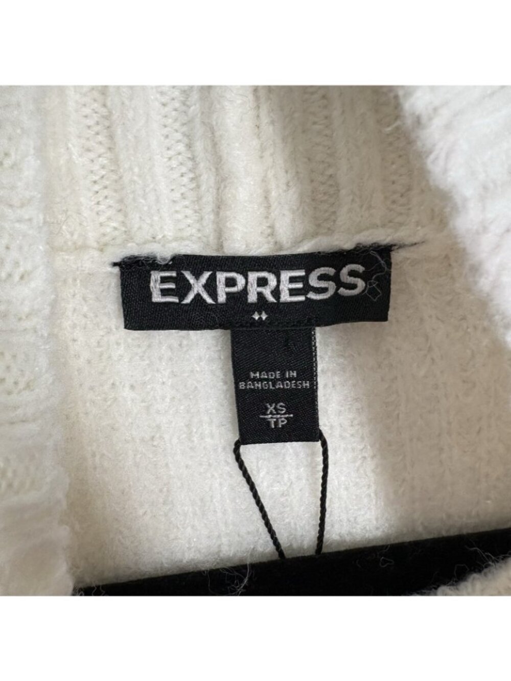 Express Women Size XS Retro Rainbow Stripe Mock Turtleneck Sweater NWT - Picture 8 of 11